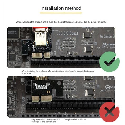 10 PCS VER011 PRO Riser Card PCI E 1X To 16X USB3 0 6PIN Graphics