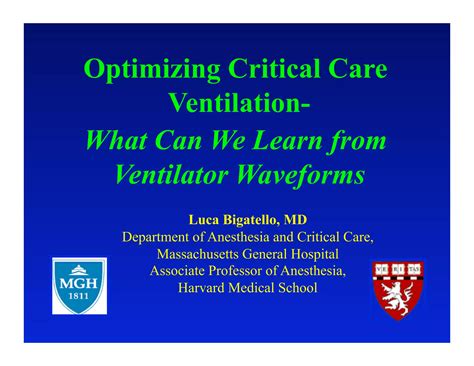 Optimizing Critical Care Ventilation: What can we learn from Ventilator