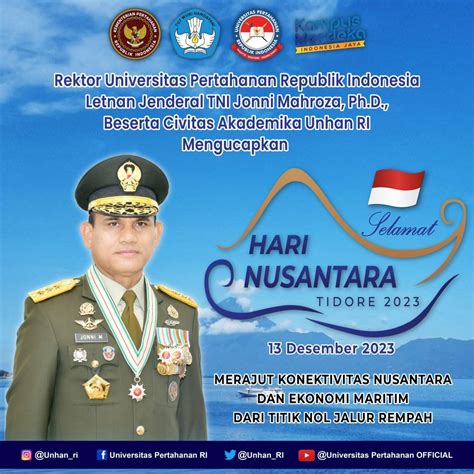 Rektor Universitas Pertahanan Republik Indonesia Letnan Jenderal TNI