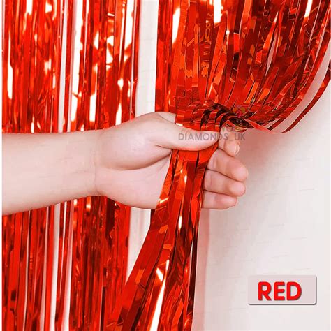 2m 3m Foil Fringe Tinsel Shimmer Curtain Door Wedding Birthday Party