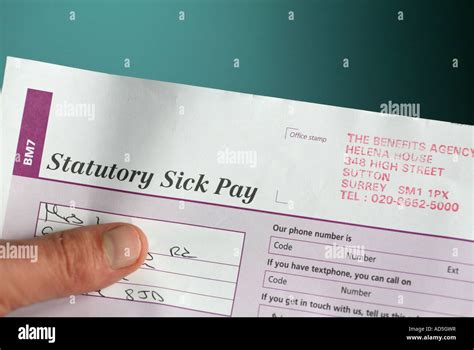 Statutory Sick Pay Form Printable