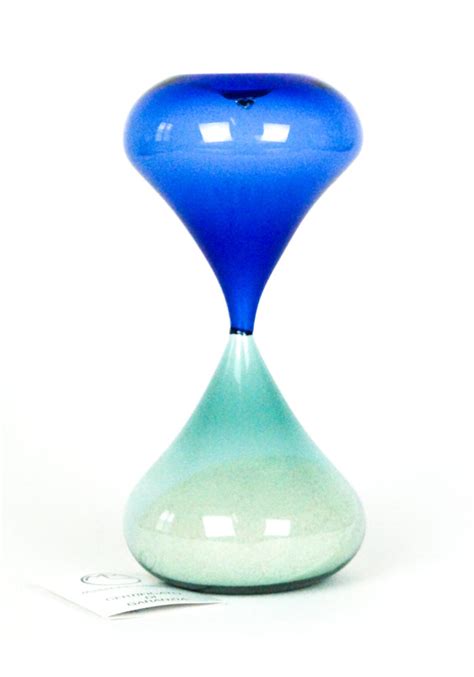 Musat Blue Emerald Murano Glass Hourglass Made Murano Glass