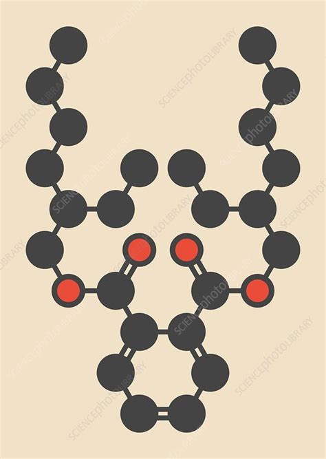 Dioctyl phthalate molecule - Stock Image - F012/5925 - Science Photo Library