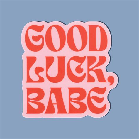 good luck babe sticker sleepy mountain