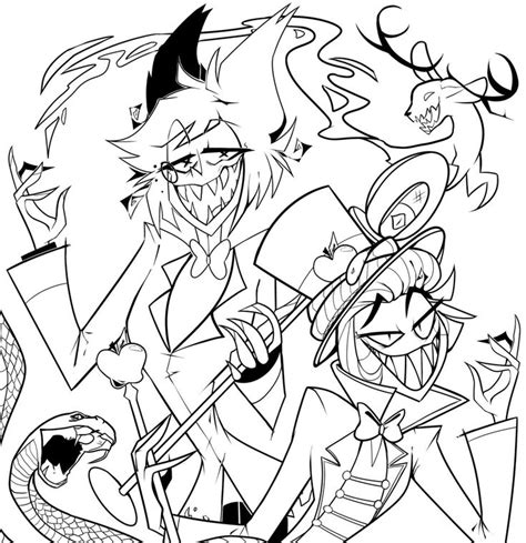 Helluva Hazbin Coloring Pages | Fan Art in 2023