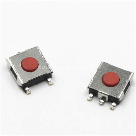 20PCS Red SMD Push Button Switch 6 6 3 1mm Microswitch Tact Switch