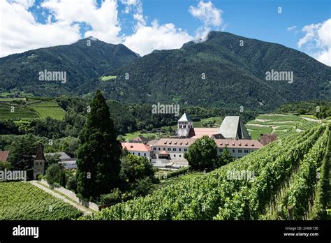 Italy Alto Adige Bressanone Novacella Abbey And Vineyards Stock