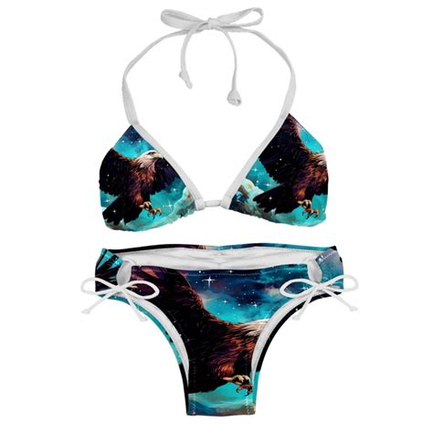 Starry Bird Swim Wear Detachable Sponge Adjustable Strap Bikini Set Two