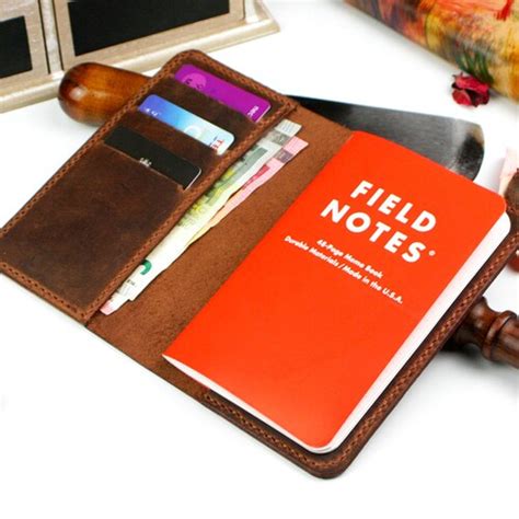 Field Notes Cover Wallet Journal Leather Cover Personalized Etsy