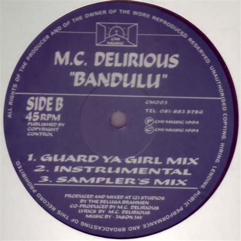 M C Delirious Bandulu Vinyl Discogs