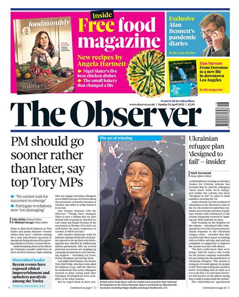 Observer Front Page 24th Of April 2022 Tomorrow S Papers Today