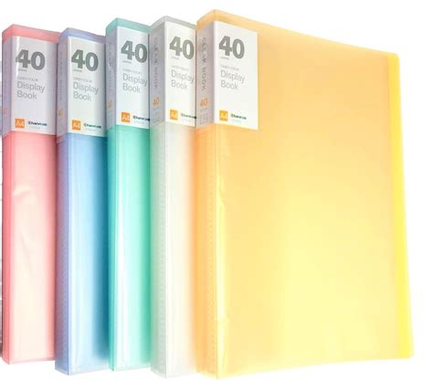 KAHEIGN 5Pcs A4 PP Sichtbuch 40 transparente Taschen Präsentationsbuch