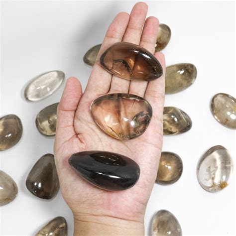 Jual Smoky Quartz Crystal Tumble Batu Kristal Tumbled Stone Healing