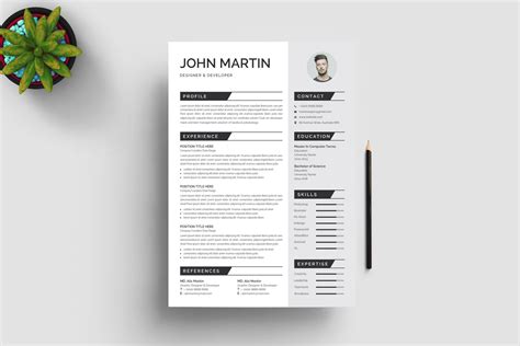 Pro Print Resume Template · Graphic Yard | Graphic Templates Store