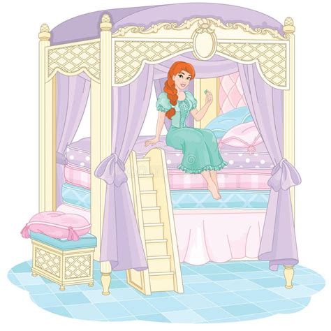 The Princess and the Pea stock vector. Illustration of child - 88697999