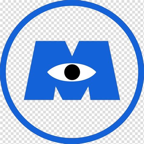 Blue M logo illustration, Mike Wazowski Monsters, Inc. Logo Pixar ...