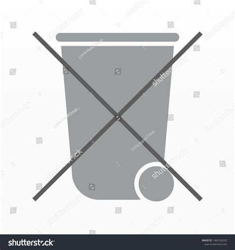 Electronic Recycling Symbol Crossed Out Wheelie Stock Vector Royalty