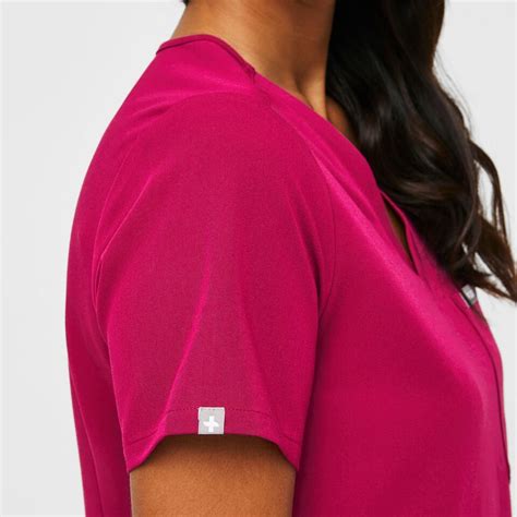 Womens Catarina One Pocket Scrub Top Ultra Rose FIGS