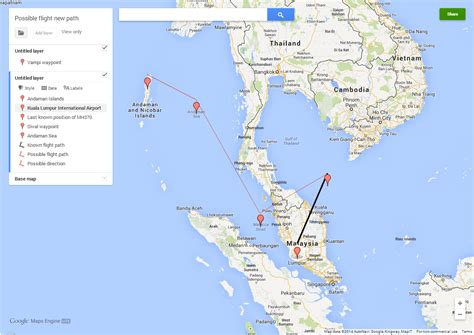 Mh370 Flight Path Map