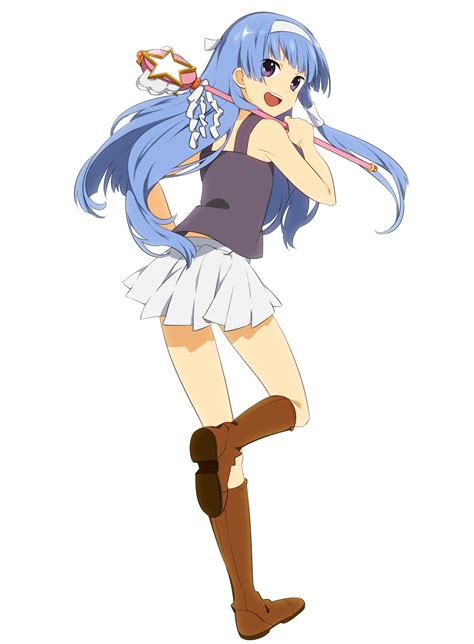 Safebooru Blue Hair Boots From Behind Highres Kannagi Long Hair