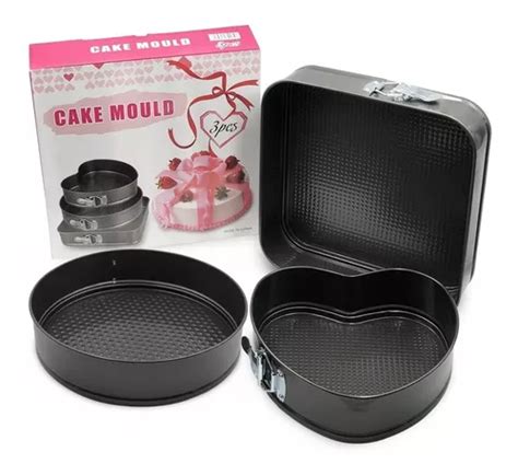 Set X3 Moldes Para Torta Tortera Desmontables Antiadherentes En Venta