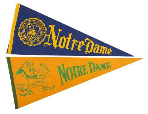 Lot Detail - 1980s Notre Dame Vintage Pennants Collection of 50