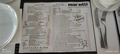 Carta de Restaurante Marelli Motril C Río Guadiana