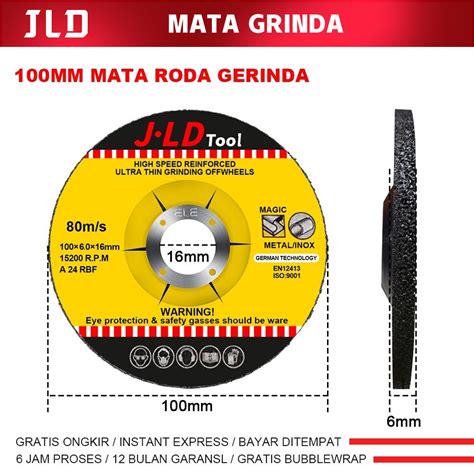 Jual JLD 100mm Mata Gerinda Poles Batu Gerinda Poles Besi 4inchx6mm