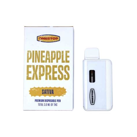 Onestop 3mL Disposable Vapes Pineapple Express THC Distillate Naked Canada