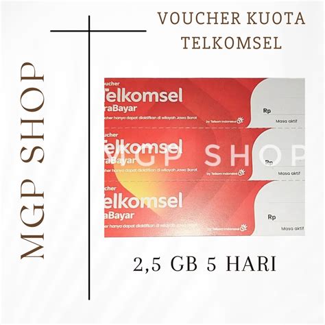 Jual Voucher Kuota Telkomsel Gb Hari Shopee Indonesia