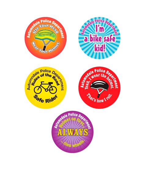 Bike Safety Assorted Stickers | Coast to Coast