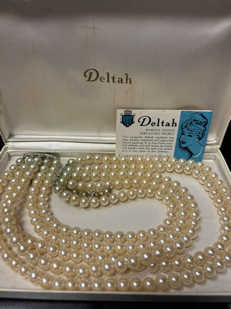 Deltah Graduated Faux Pearls Multi Strand Necklace Ho Gem