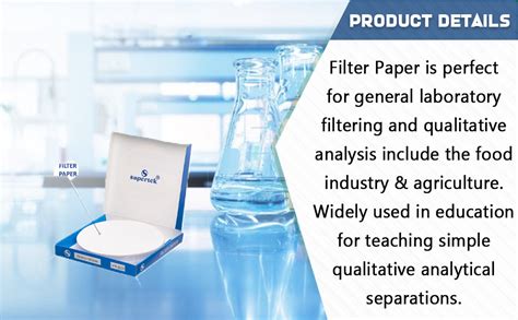 Supertek 90 Mm Filter Paper Grade 1 Qualitative Round Sheets Pack Of