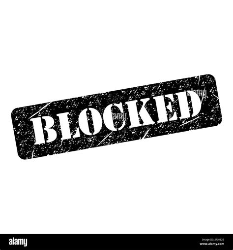 Blocked Stamp Symbol Label Sticker Sign Button Text Banner Vector