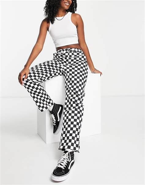 Vans Authentic Trousers In Checkerboard Asos