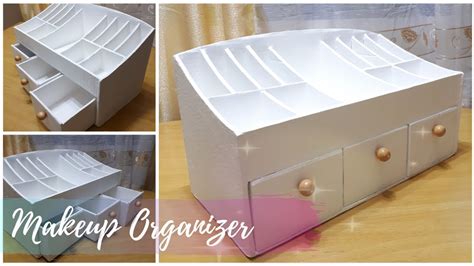 Diy Makeup Organizer Storage From Cardboard Saubhaya Makeup