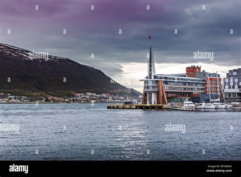 The port of Tromso in Norway Stock Photo - Alamy