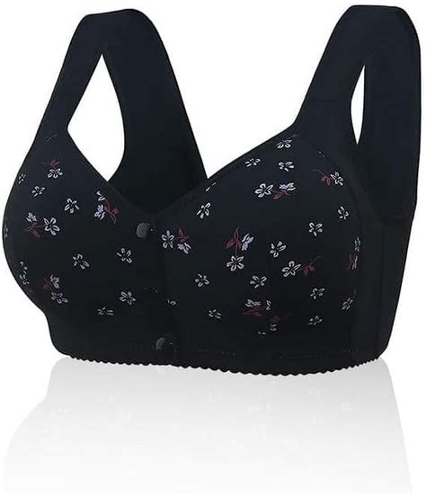 Daisy Bra For Women Comfortable Convenient Front Close Button Cotton Bras For Older Women No