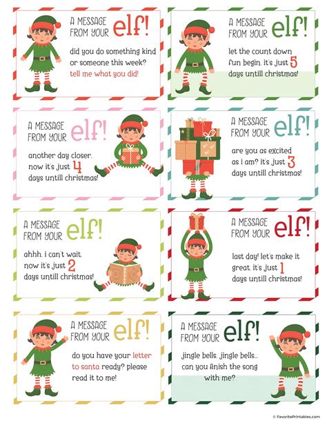 Elf On The Shelf Notes And Jokes Free Printable Set Of Cards