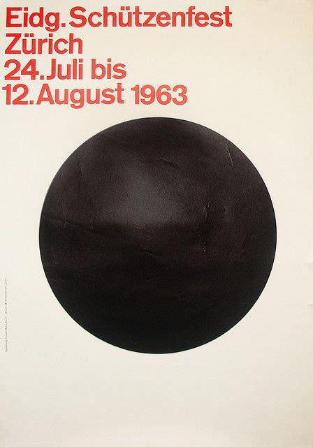 An Advertisement With A Black Ball In The Middle