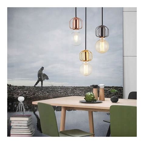 Lampa Sufitowa Wisząca Loft Złota Metalowa APP592 1CP Sklep