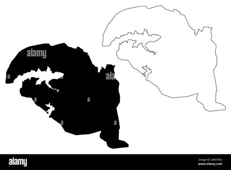 Bhopal City Republic Of India Madhya Pradesh State Map Vector