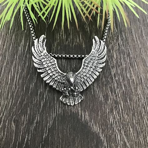 Eagle Pendant Eagle Necklace Stainless Steel Jewelry Mens | Etsy