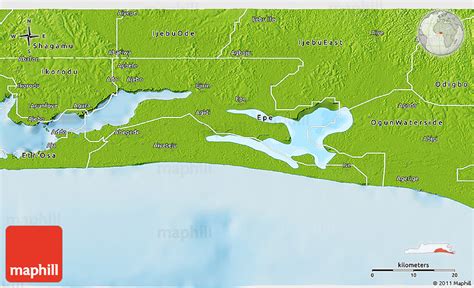 Physical 3D Map of Ibeju/Lekki