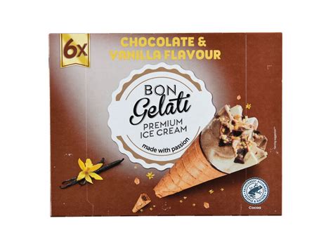 Bon Gelati Gelado Cone Baunilha Choco Morango At