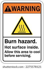 Hot Warning Sign Labels Stock Vector Royalty Free