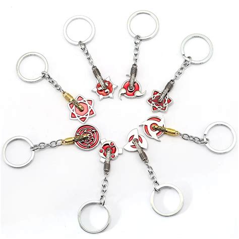 Naruto Keychain Kakashi Uchiha Sasuke Itachi Rotating Write Eyes