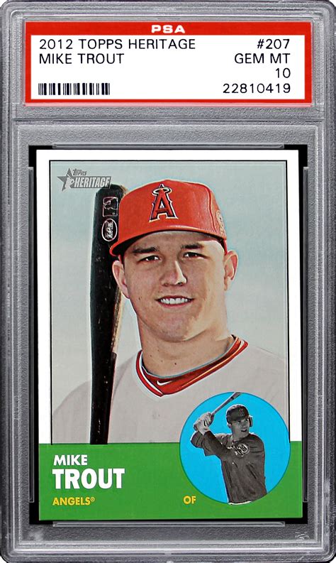 2012 Topps Heritage Mike Trout PSA CardFacts