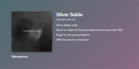 Cigarettes After Sex Silver Sable Lyric From X S Stereokuro