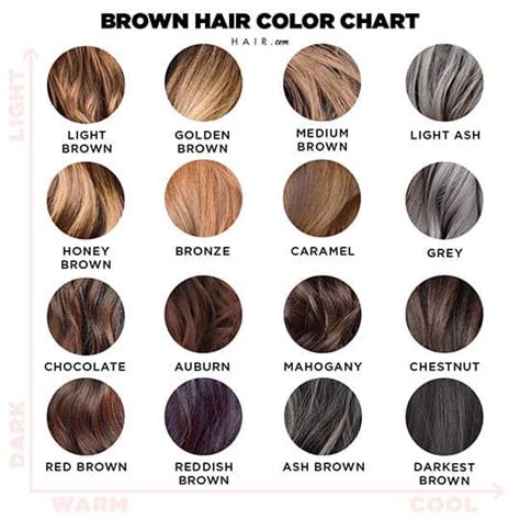 Light Golden Brown Hair Color Chart